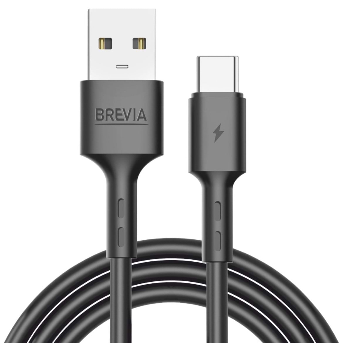 Кабель Brevia USB to Type-C 2m, black, ZIP (51200BUCZ1)