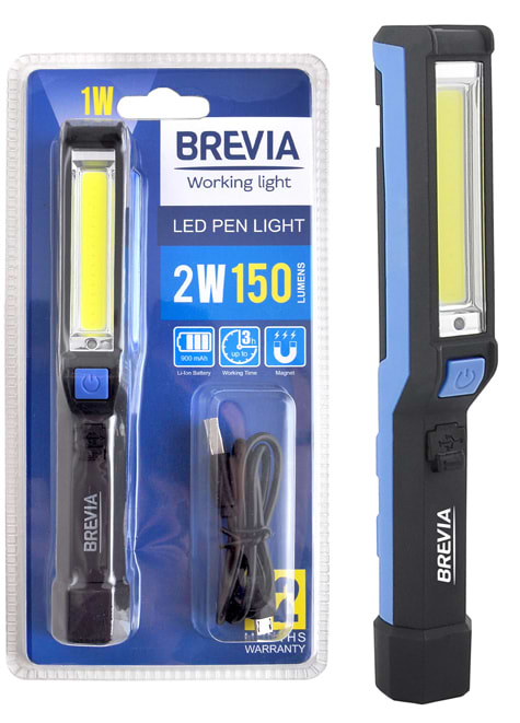 Фото - Фонарь аккумуляторный Brevia LED Pen Light 2W COB+1W LED 150lm, 900mAh, type-C (11220) Фото - Фонарь аккумуляторный Brevia LED Pen Light 2W COB+1W LED 150lm, 900mAh, type-C (11220)