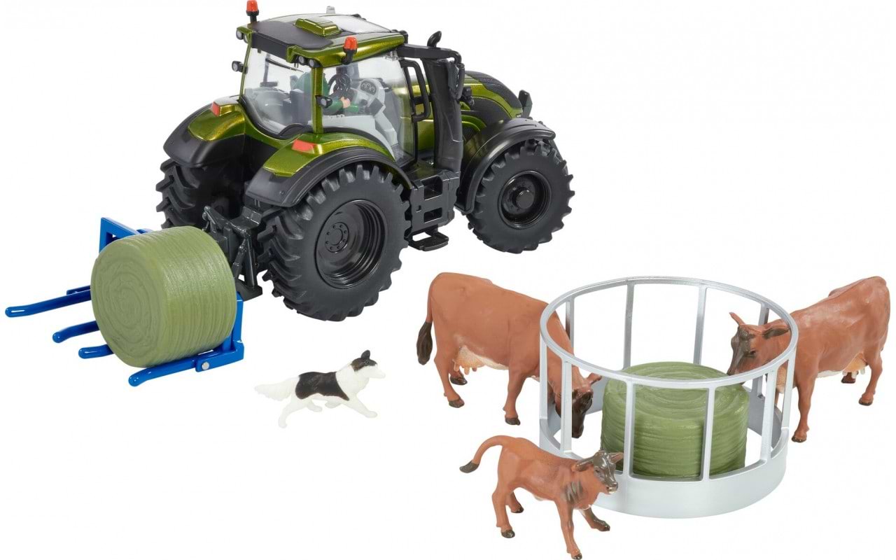 Наземная спецтехника Britains Модель трактора Valtra с аксессуарами и фигурками 1:32 (43323)