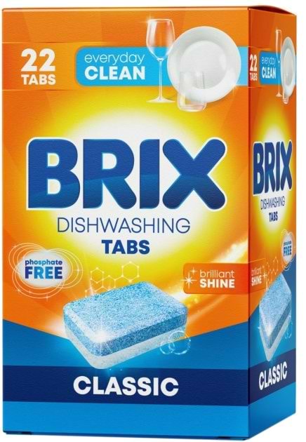 Таблетка для посудомийної машини BRIX Classic 22 шт. - Фото 1