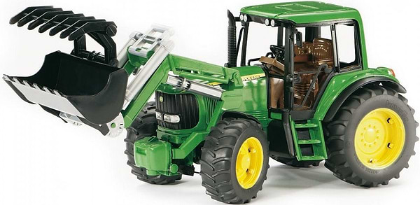 Фото - Наземна будівельна техніка BRUDER Трактор John Deere 6920 з навантажувачем (02052)