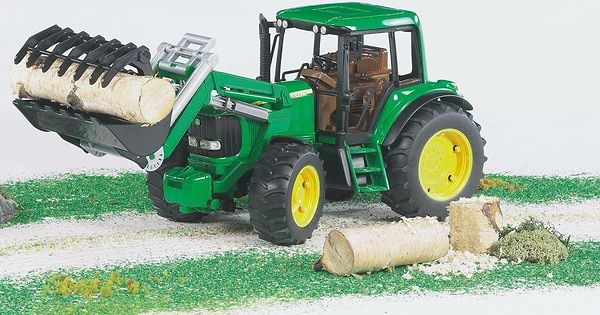 Фото - Наземна будівельна техніка BRUDER Трактор John Deere 6920 з навантажувачем (02052)