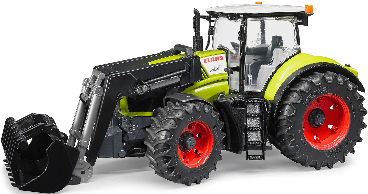 Наземна будівельна техніка BRUDER Трактор Claas Axion 950 з навантажувачем (03013) - Фото 1