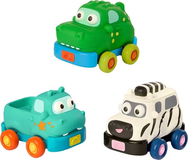 Фото - Инерционный игровой транспорт для малыша Battat АВТОПАРК САФАРИ набор (BT1835Z)