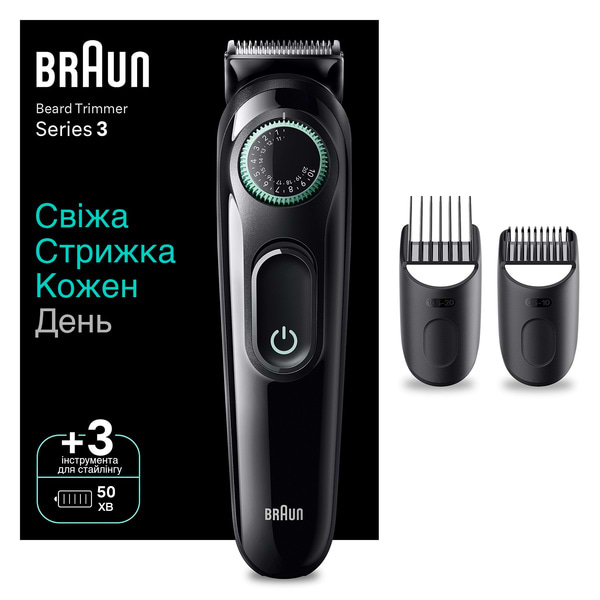 Триммер для усов и бороды Braun BeardTrimmer BT3411 - Фото 1