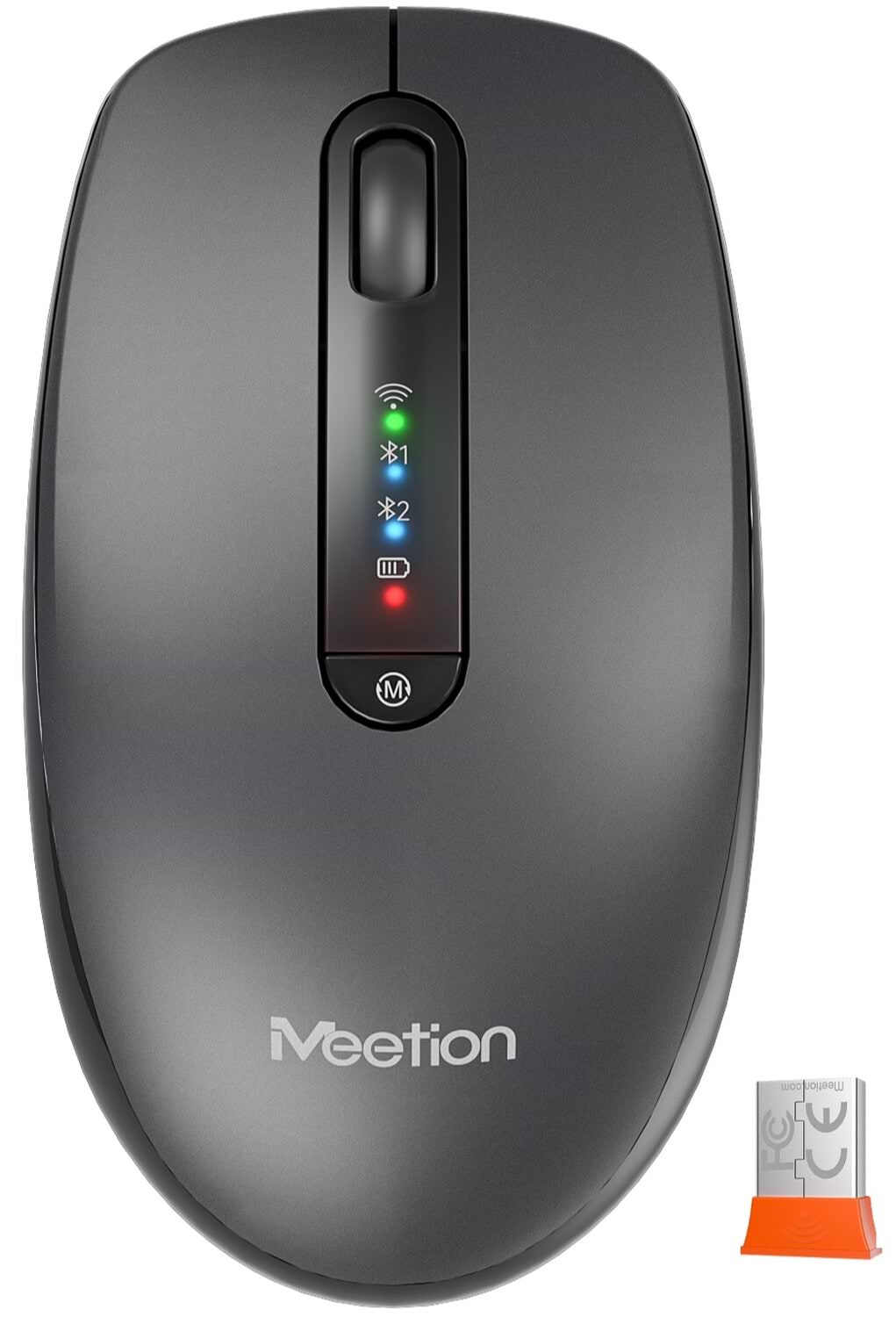 Миша бездротова Meetion Black (MT-BTM100R-A) - Фото 1