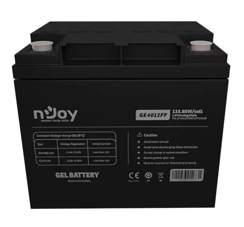 Фото - Аккумулятор для ИБП Njoy GE4012FF 12V 40AH (BTVGCDTOMTCFFCN01B) GEL