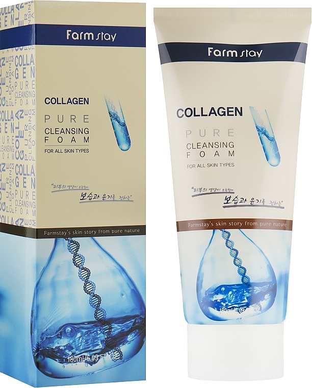 Пінка для вмивання Farmstay Collagen Pure Cleansing Foam 180 мл (8809317289472)