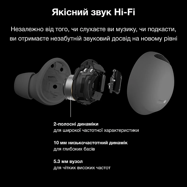 Фото - Навушники вкладиші бездротові TWS INSPIRE Buds2 Pro Black