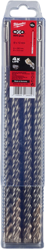 Бур Milwaukee SDS-PLUS MX4 12,0х260х200 мм 10 шт. (4932471256)