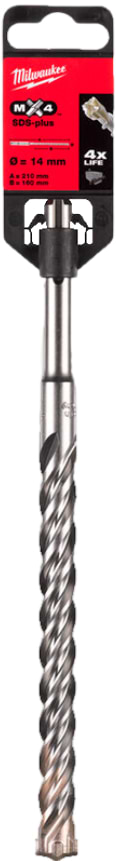 Бур Milwaukee SDS-PLUS MX4 14,0х210х150 мм (4932352037)