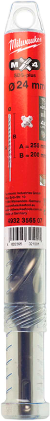 Бур Milwaukee SDS-PLUS MX4 24,0х250х200 мм (4932356507)