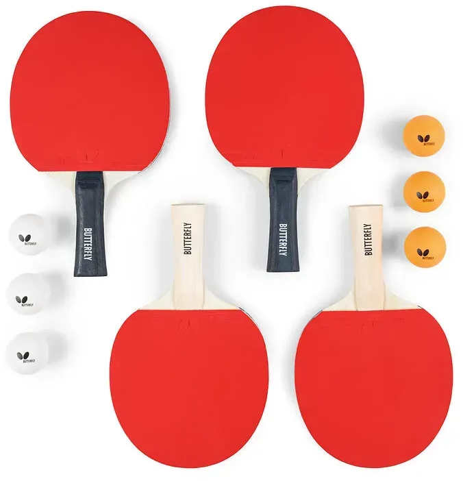 Набор для настольного тенниса Butterfly Racket Set Easy 4 Bats 6 Balls (6257643202)