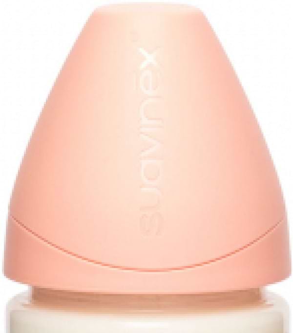 Фото - Пляшка для годування Suavinex 360 мл, кругла швидкий потік, Крилаті історії, помаранчева (304827)