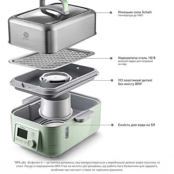 Фото - Пароварка BUYDEEM G564 Cozy Greenish (G564-CG/EU)