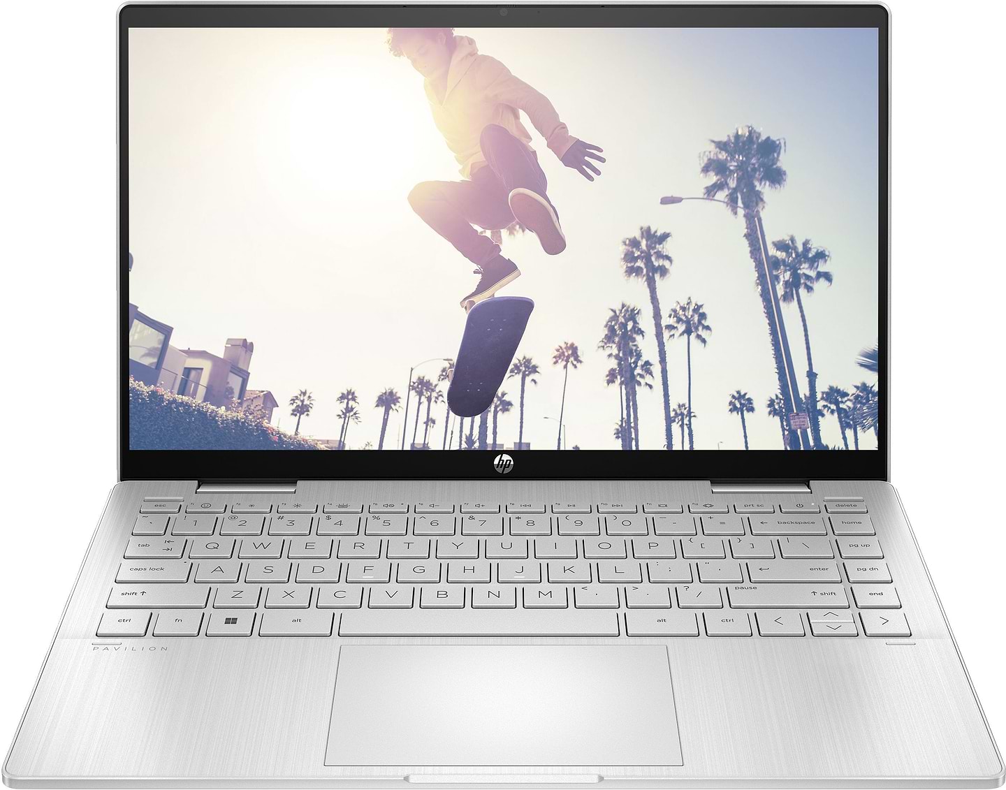 Ноутбук HP Pavilion x360 14-ek2007ua (BV5S4EA) Natural Silver - Фото 1