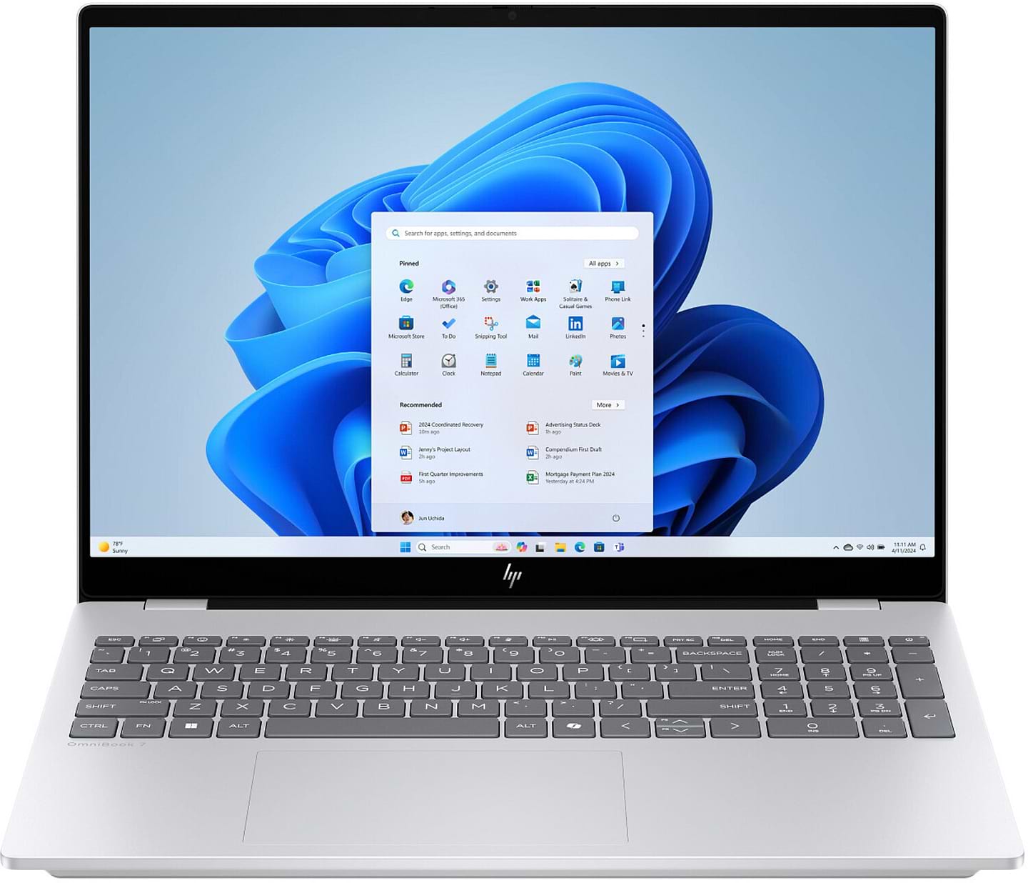 Ноутбук HP OmniBook 7 16-az0006ua (BV6B8EA) Glacier Silver - Фото 1