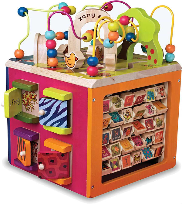 Фото - Бізіборд-куб Battat дерев'яний Zoo (BX1004X) Фото - Бізіборд-куб Battat дерев'яний Zoo (BX1004X)