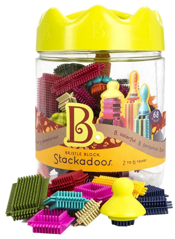 Фото - Пластиковий конструктор для малюків Battat Мегаполіс 68 ел. в банку (BX1175Z)