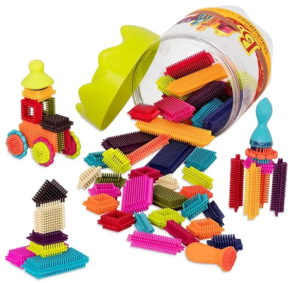 Фото - Пластиковий конструктор для малюків Battat Мегаполіс 68 ел. в банку (BX1175Z)