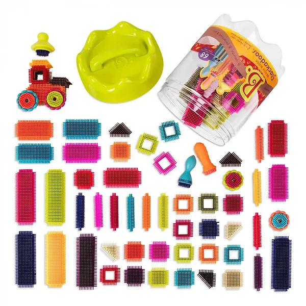 Фото - Пластиковий конструктор для малюків Battat Мегаполіс 68 ел. в банку (BX1175Z)