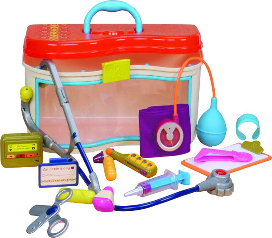 Сюжетно-ролевая игра. Набор-профессий Battat Добрый доктор и-Болит (12 аксессуаров, свет, звук) (BX1230Z)