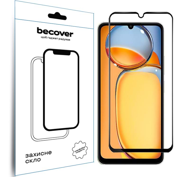 Защитное стекло для смартфона BeCover Realme C63 Black (711794)