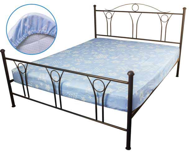 Простынь двуспальная Руно 160х200 Blue star бязь (500.114У_Blue star)