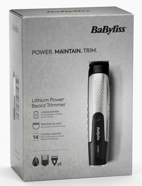 Фото - Тример для вусів і бороди Babyliss T812E