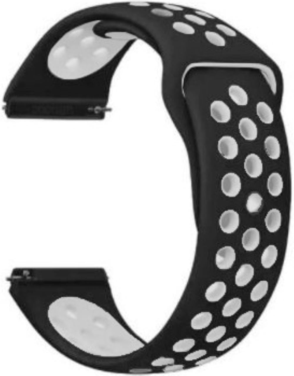 Ремінець для смарт-годинника BeCover Vents Style for Xiaomi iMi KW66/Mi Watch Color/Watch S1 Active/Haylou LS01/LS05 Black-White (707045) - Фото 1