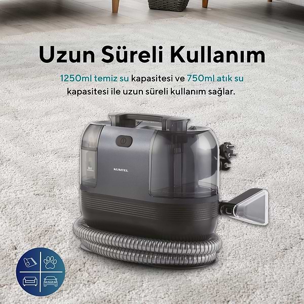 Фото - Пилосос миючий з аквафільтром Kumtel HCC-02 Black