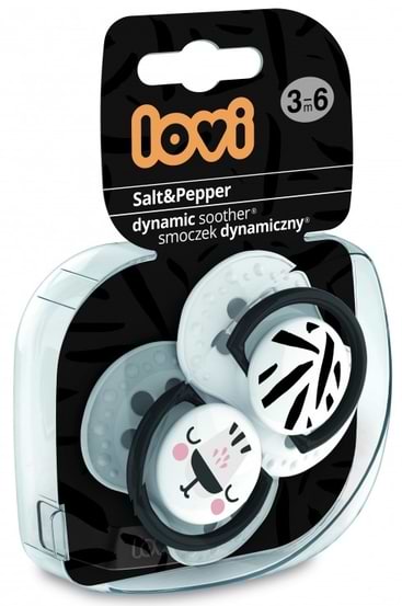 Фото - Симметричная пустышка Lovi Salt&Pepper силиконовая, 2 шт. (22/878)