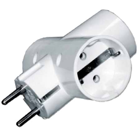 Розгалужувач 220В Electrum 3 гнізда із заземленням White (C-SSS-0696)