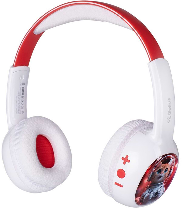 Фото - Навушники накладні бездротові Gelius KIDPlay GP HP-010 White/Red (101292)