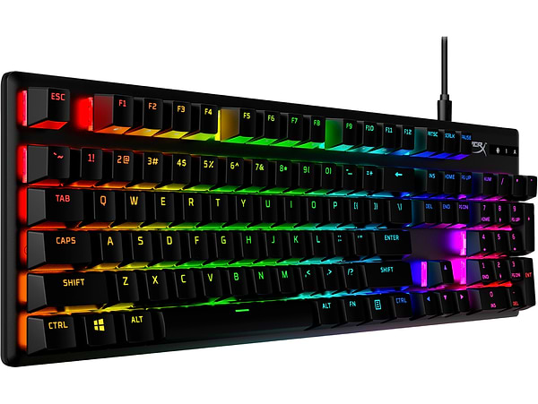 Фото - Клавіатура дротова ігрова HyperX Alloy Origins PBT HX Red USB (639N3AA)