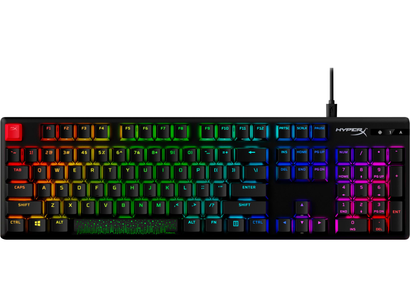 Клавіатура дротова ігрова HyperX Alloy Origins PBT HX Red USB (639N3AA) - Фото 1