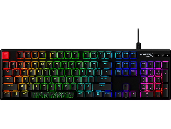 Фото - Клавіатура дротова ігрова HyperX Alloy Origins PBT HX Red USB (639N3AA)