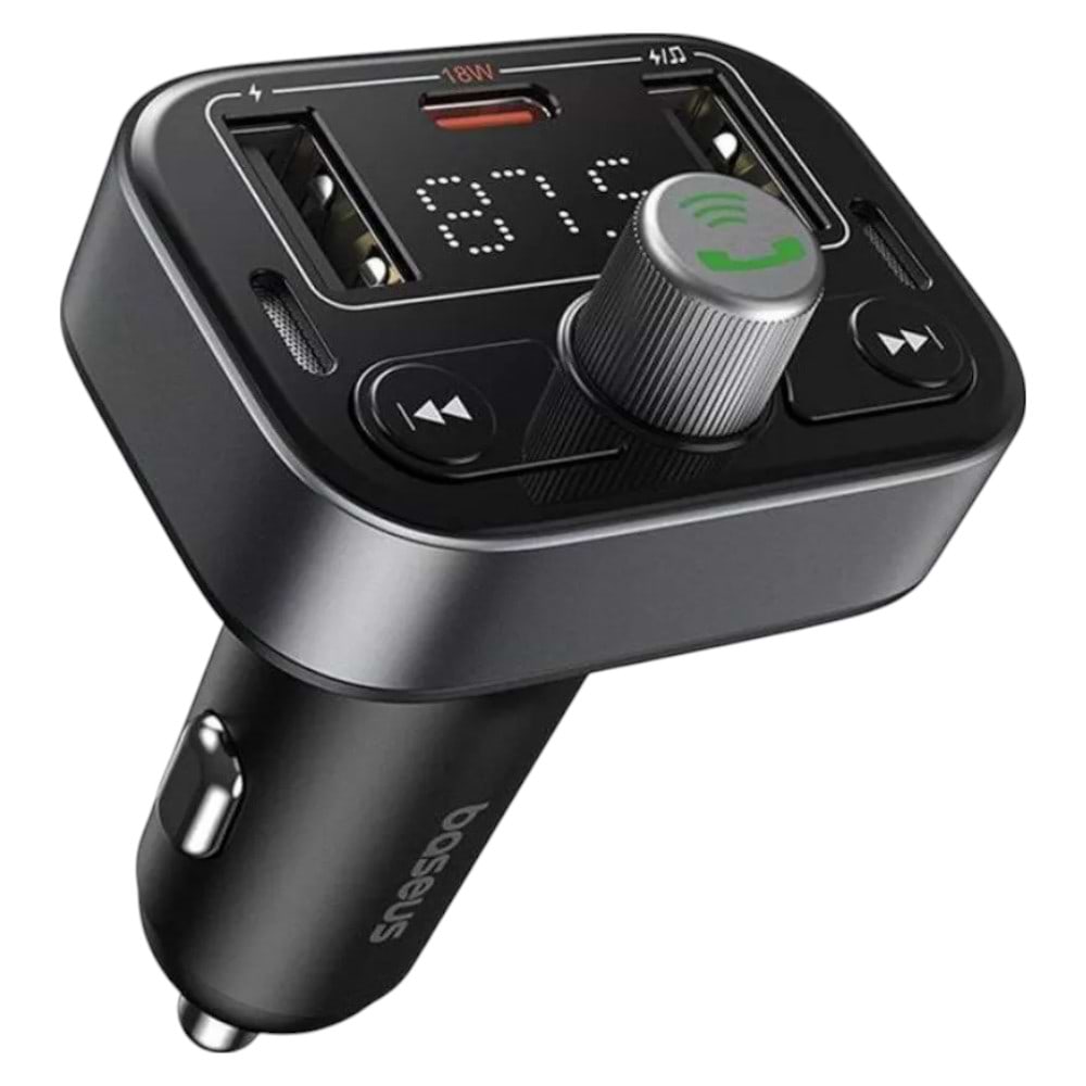 FM модулятор Baseus T typed Wireless charger Tarnish (C10762200113-00) - Фото 1