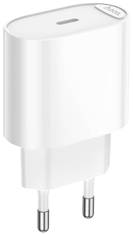 Мережевий зарядний пристрій HOCO C109A (PD20W) Fighter single port PD20W charger White (6942007656658)