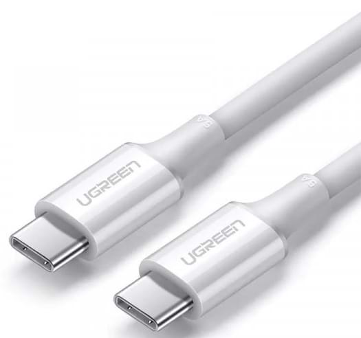 Кабель синхронізації даних UGREEN US300 USB 2.0 Type-C M-M 1 m 20V/5A 100W White (60551)