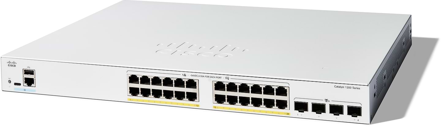 Коммутатор локальної мережі (Switch) Cisco C1200-24FP-4X