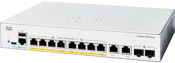 Фото - Коммутатор локальной сети (Switch) Cisco C1200-8P-E-2G