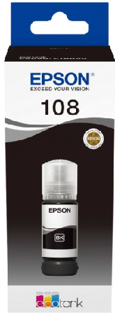 Чернила Epson 108 EcoTank L8050/L18050 Black (C13T09C14A) - Фото 1