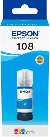 Чернила Epson 108 EcoTank L8050/L18050 Cyan (C13T09C24A) - Фото 1