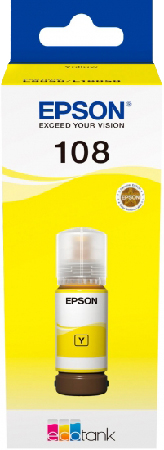 Чернила Epson 108 EcoTank L8050/L18050 Yellow (C13T09C44A) - Фото 1