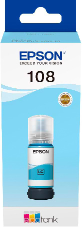 Чернила Epson 108 EcoTank L8050/L18050 Light Cyan (C13T09C54A)