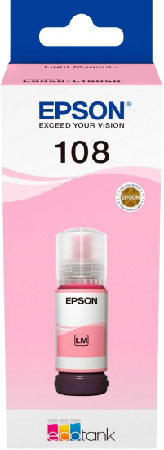 Чорнило Epson 108 EcoTank L8050/L18050 Light Magenta (C13T09C64A) - Фото 1