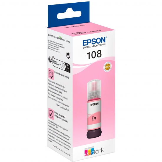 Фото - Чорнило Epson 108 EcoTank L8050/L18050 Light Magenta (C13T09C64A)