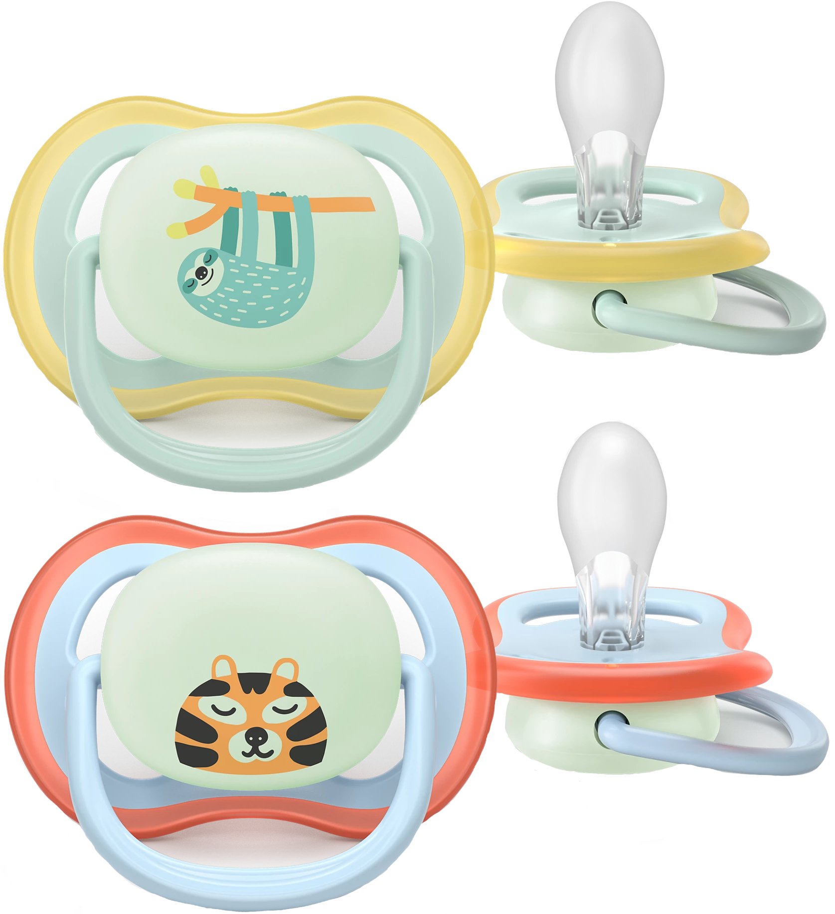 Ортодонтична пустушка Philips Avent Ultra Air Нічна, 0-6 міс. (SCF376/24) - Фото 1