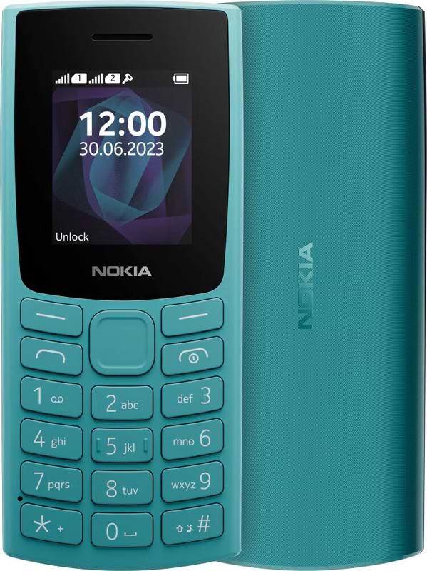 Мобильный телефон Nokia 105 SS 2023 Cyan - Фото 1